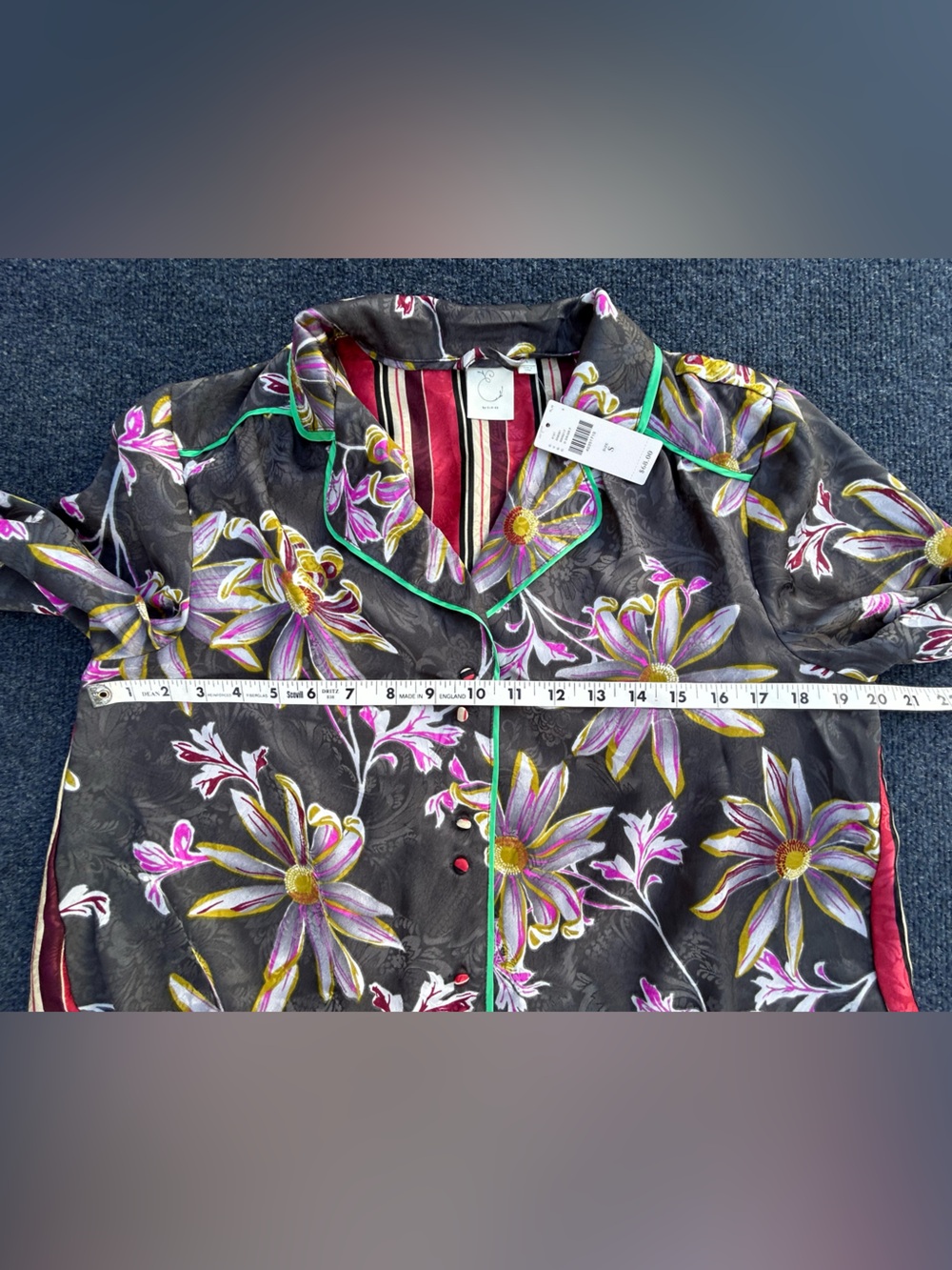 NWT E by Eloise Anthropologie 2 piece Pajama Set Top & Bottom - Picture 6 of 15